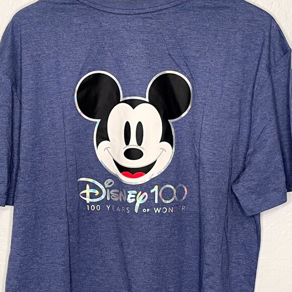 Disney 100th Anniversary Graphic Short Sleeve Blue Unisex T-Shirt XL NWOT - Picture 6 of 7